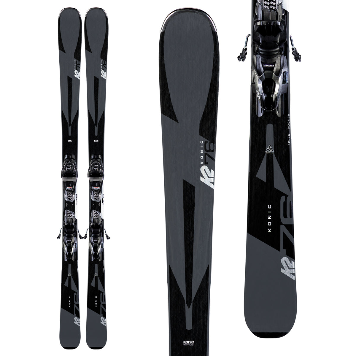 K2 Konic 76 Skis + M3 10 Compact Quikclik Bindings 2020