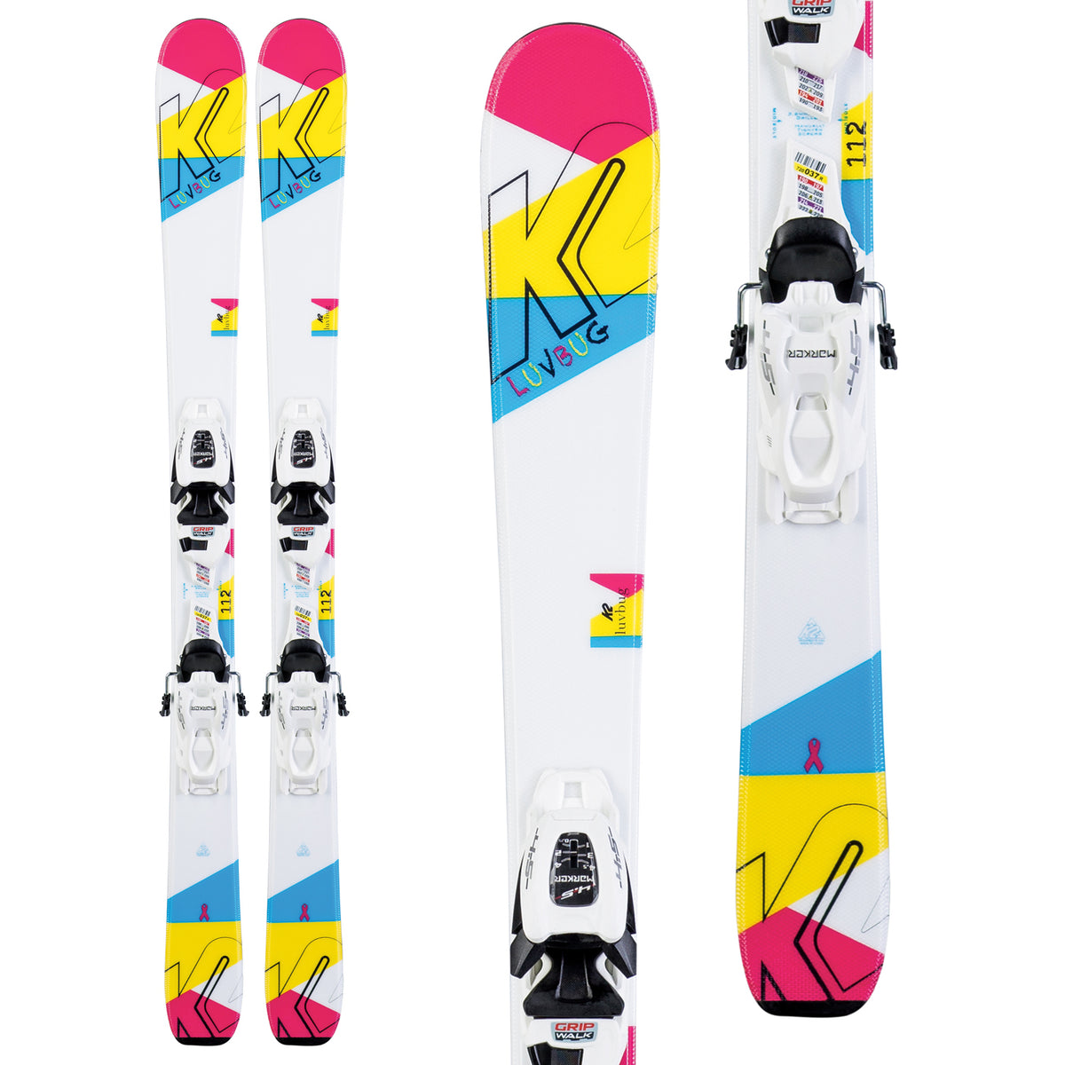 K2 Luv Bug Skis + 4.5 FDT Bindings - Girls' 2020