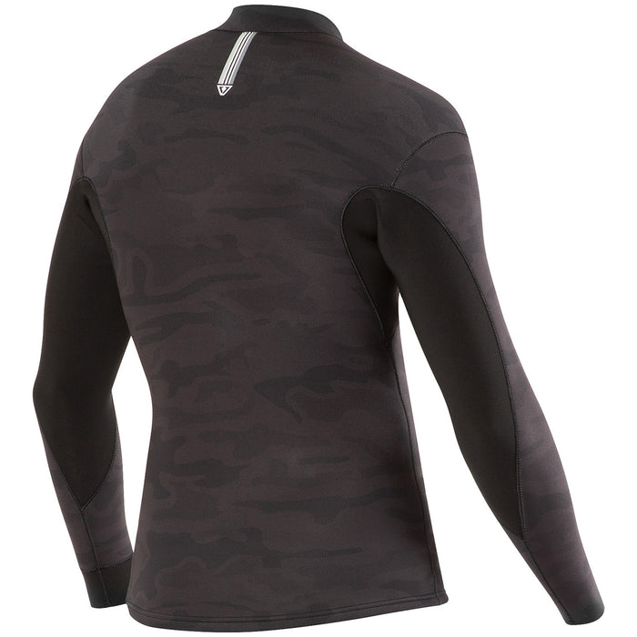 Vissla 2mm Camo Front Zip Wetsuit Jacket Black Camo