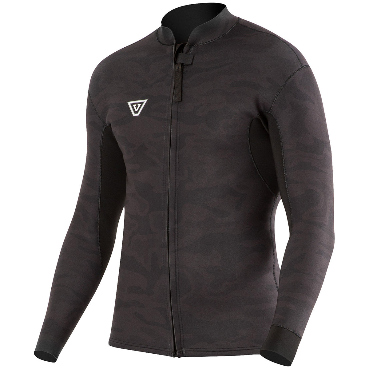 Vissla 2mm Camo Front Zip Wetsuit Jacket Black Camo