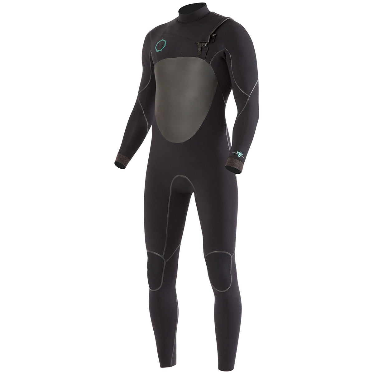 Vissla North Seas 4/3 Chest Zip Wetsuit Black
