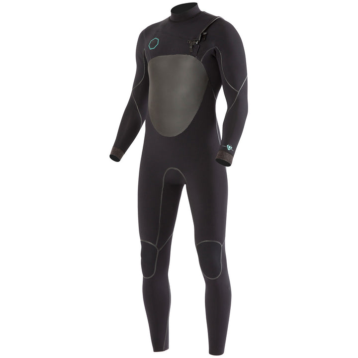 Vissla North Seas 4/3 Chest Zip Wetsuit Black
