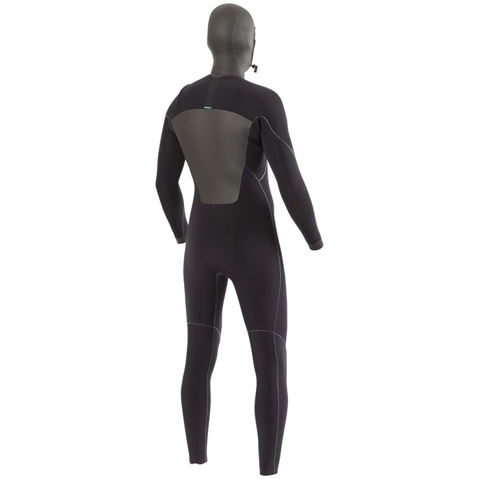 Vissla North Seas 5.5/4.5 Chest Zip Hooded Wetsuit Black