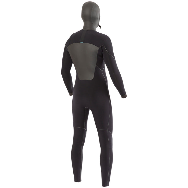 Vissla North Seas 5.5/4.5 Chest Zip Hooded Wetsuit Black