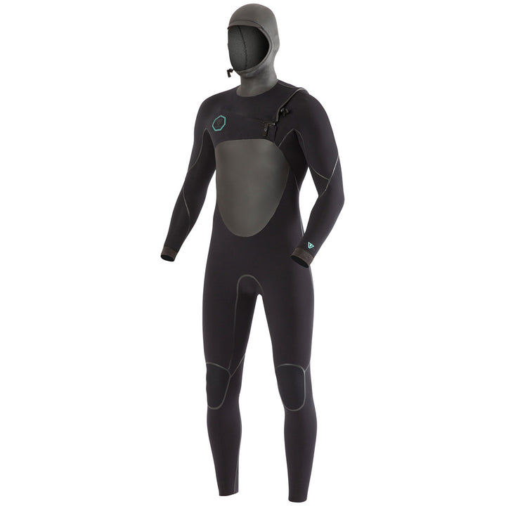 Vissla North Seas 5.5/4.5 Chest Zip Hooded Wetsuit Black