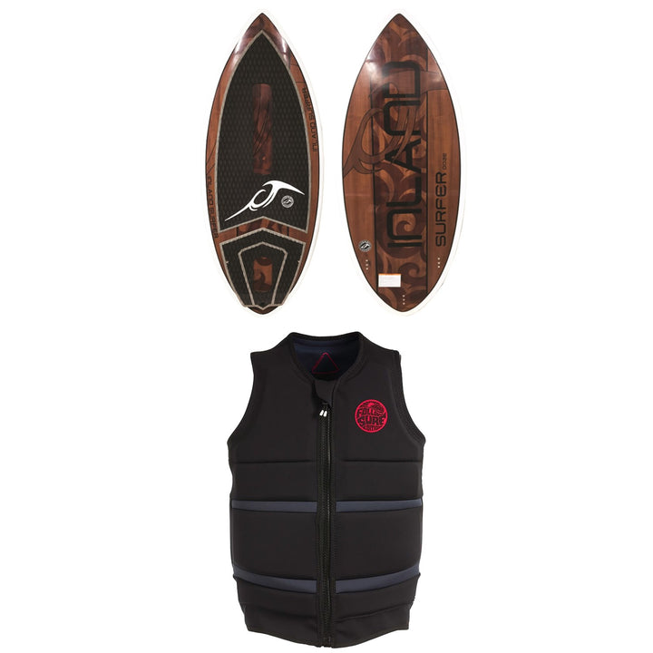 Inland Surfer Ooze Skim Wakesurf Board + Follow Surf Edition Wake Vest 2019