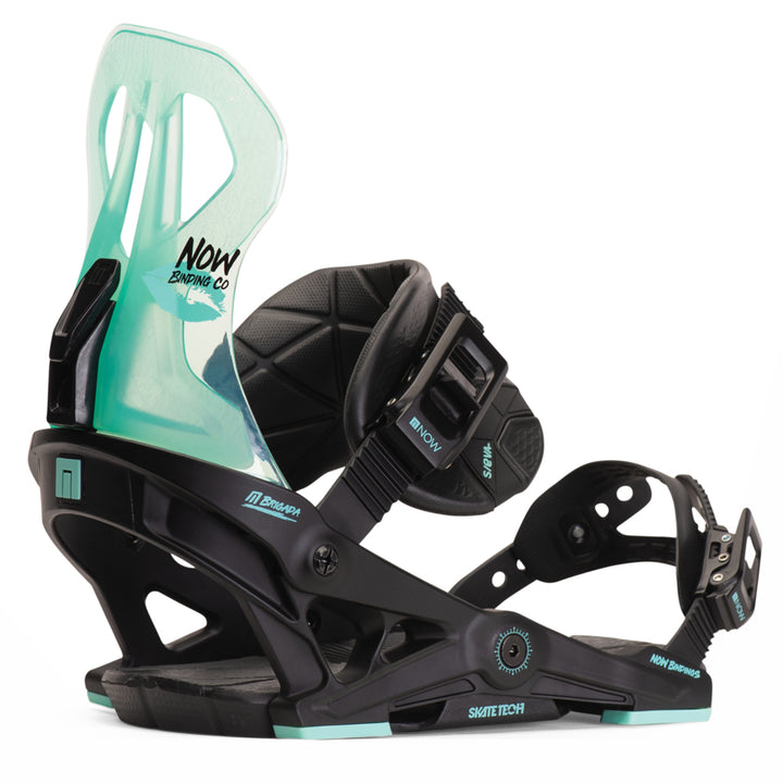 Now Brigada Snowboard Bindings - Women's 2020 Black/Turquoise