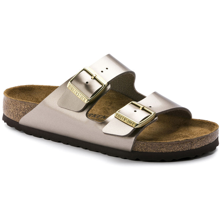 Birkenstock Arizona Birko-Flor Sandals - Women's Electric Metallic Taupe