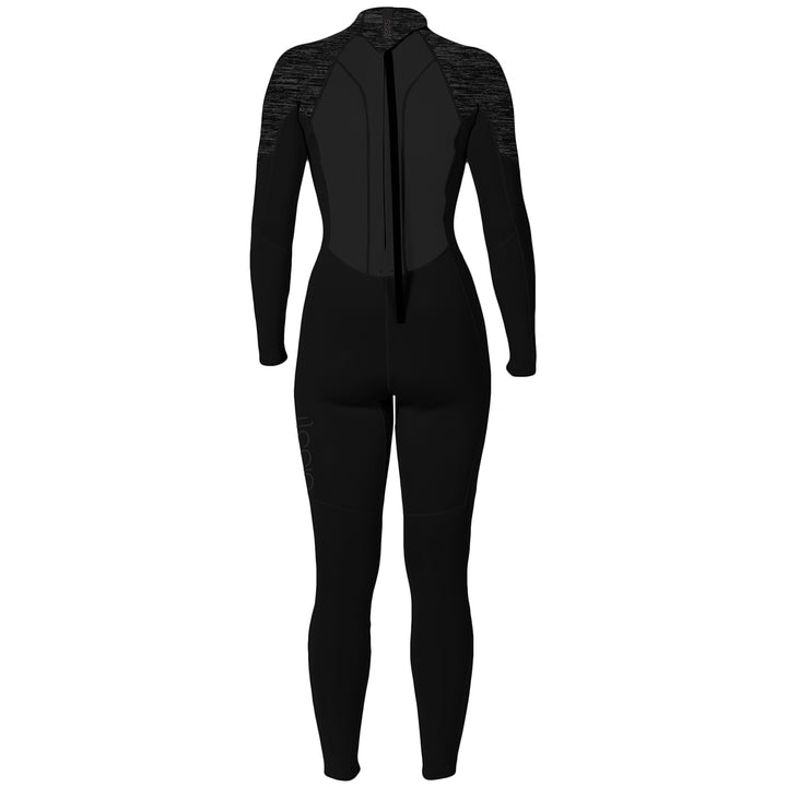 Sisstrevolution 4/3 7 Seas Back Zip Wetsuit - Women's Black Heather