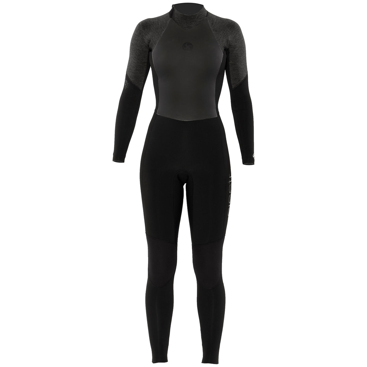 Sisstrevolution 4/3 7 Seas Back Zip Wetsuit - Women's Black Heather