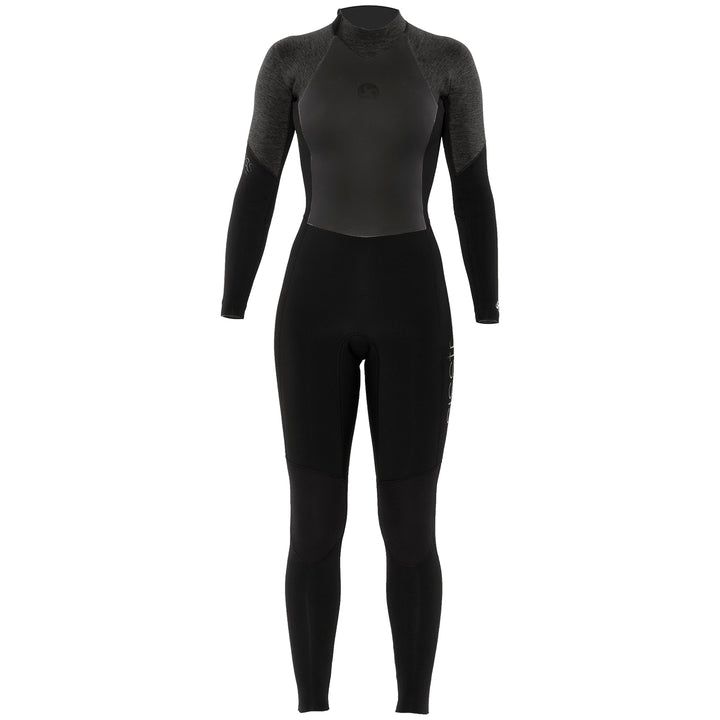 Sisstrevolution 4/3 7 Seas Back Zip Wetsuit - Women's Black Heather