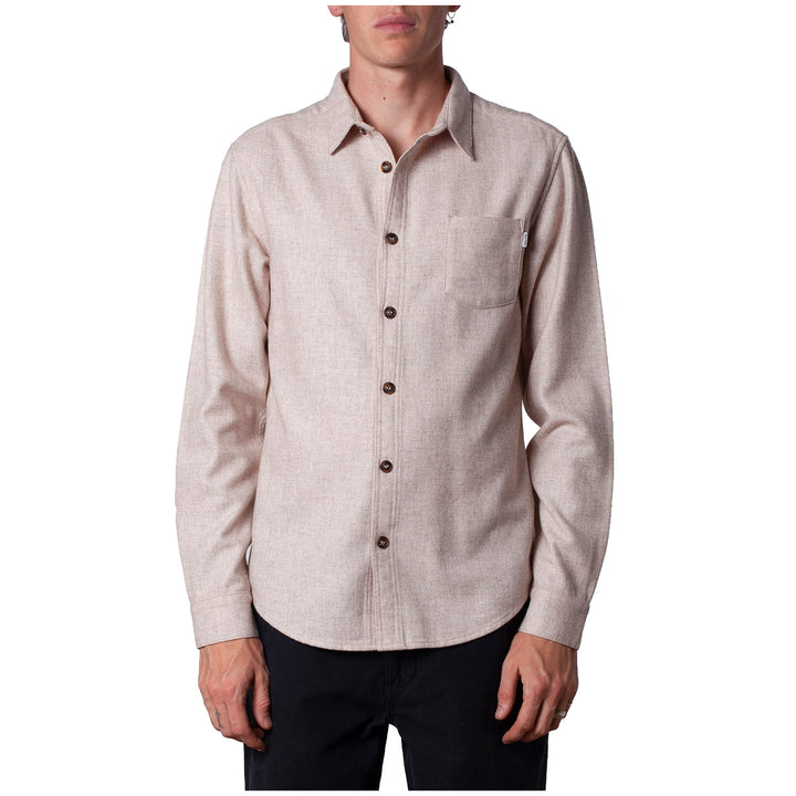 Rhythm Wool Long-Sleeve Shirt Ivory