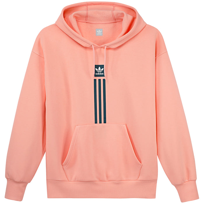 Adidas Solid Pillard Hoodie Glow Pink/White/Viridian