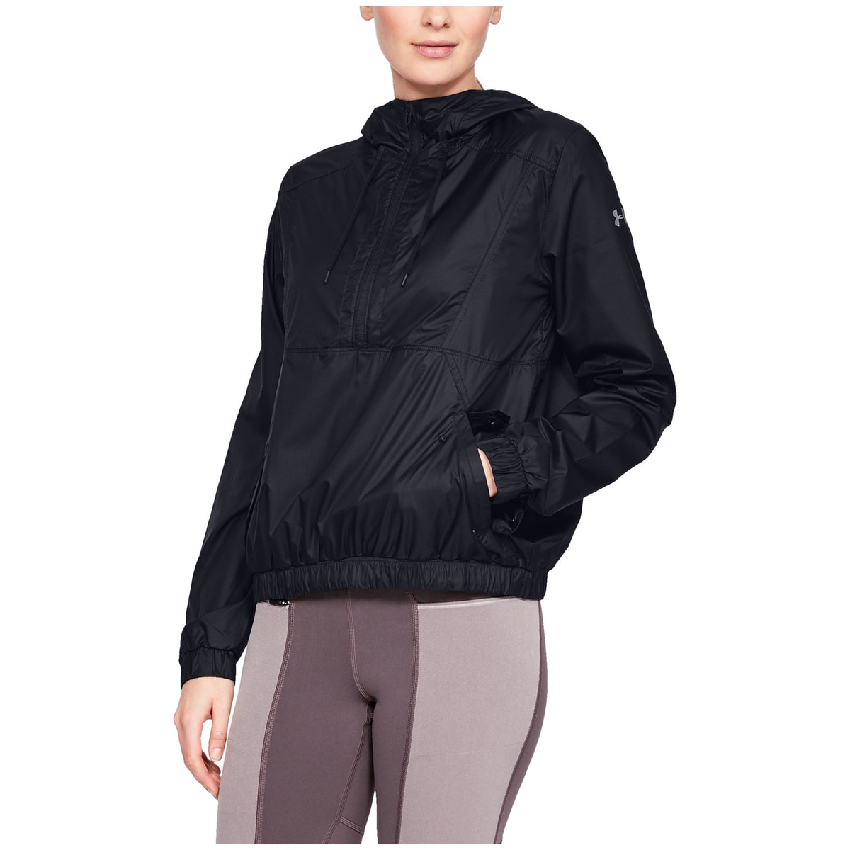 Under Armour Prevail Windbreaker Anorak - Women's Black/Tetra Gray