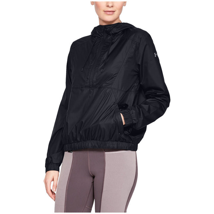 Under Armour Prevail Windbreaker Anorak - Women's Black/Tetra Gray