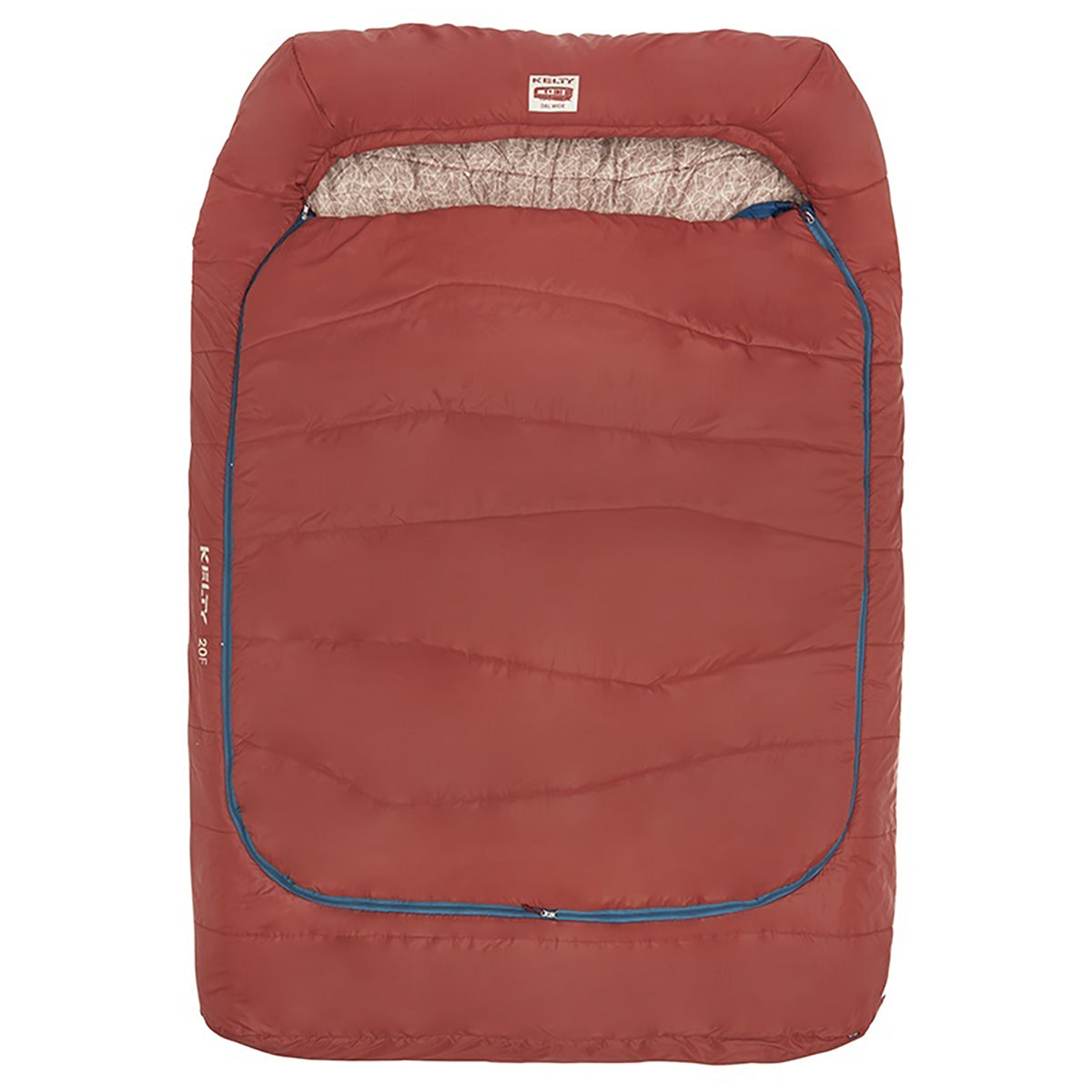 Kelty Tru.Comfort Double Wide 20 Sleeping Bag Fired Brick Geo