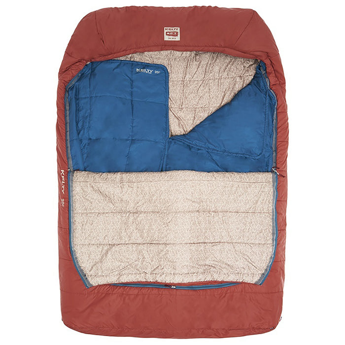 Kelty Tru.Comfort Double Wide 20 Sleeping Bag Fired Brick Geo