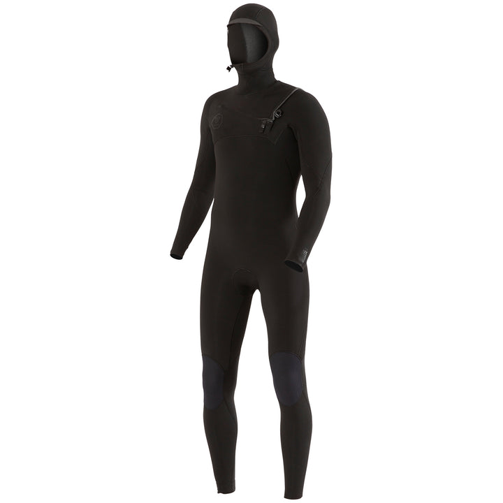 Vissla 7 Seas 4/3 Chest Zip Hooded Wetsuit Stealth