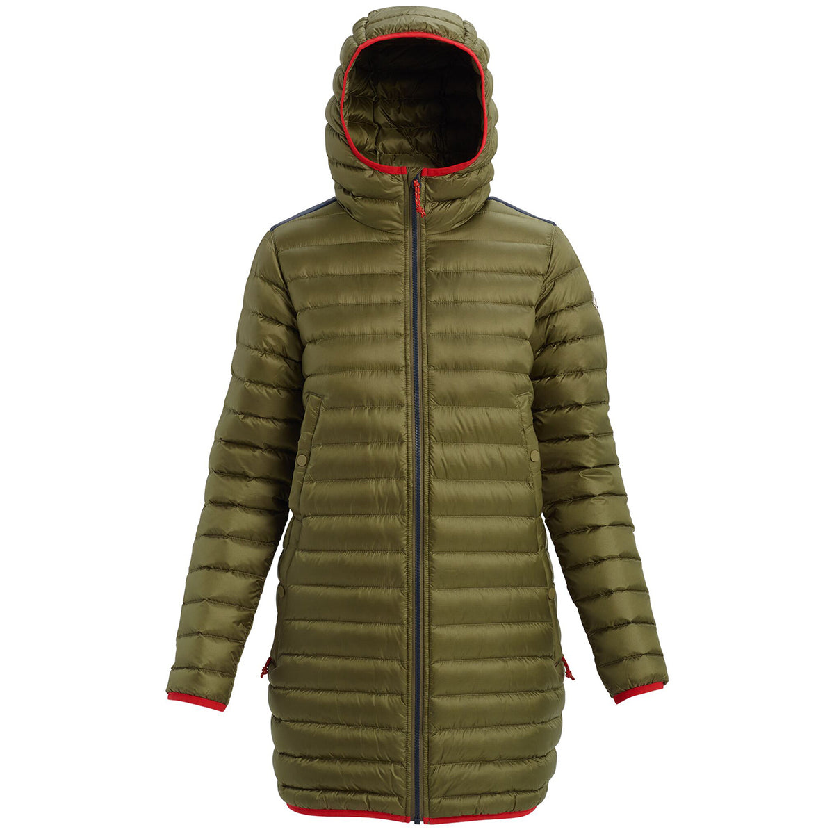 Burton Evergreen Long Down Jacket - Women's Martini Olive/Dress Blue