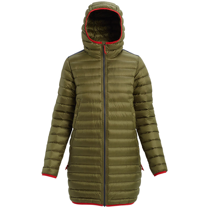 Burton Evergreen Long Down Jacket - Women's Martini Olive/Dress Blue