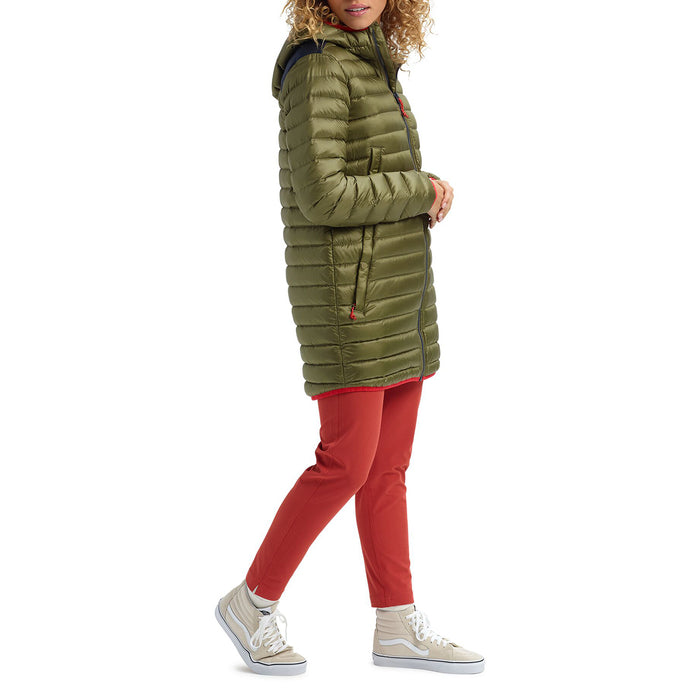 Burton Evergreen Long Down Jacket - Women's Martini Olive/Dress Blue