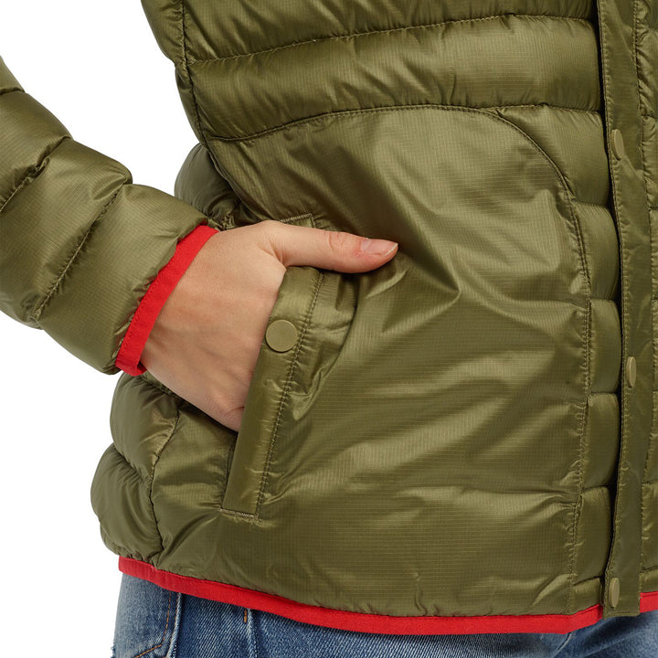 Burton Evergreen Down Hoodie Insulator - Women's Martini Olive/Dress Blue