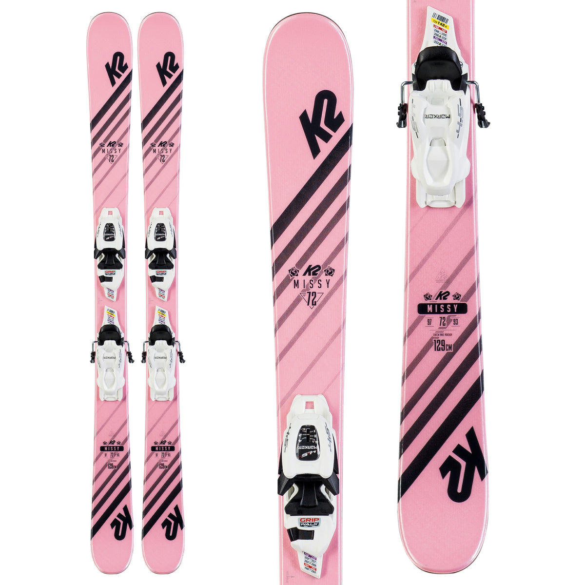 K2 Missy Skis + FDT 7.0 Bindings - Little Girls' 2020