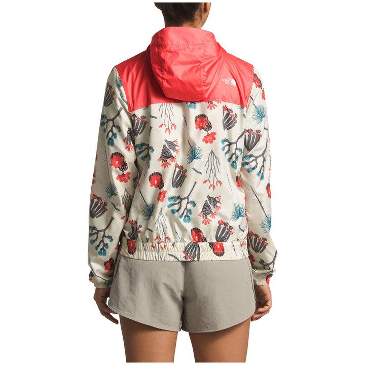 The North Face Printed Cyclone Windbreaker Jacket - Women's Spiced Coral/Vintage White Joshua Tree Print