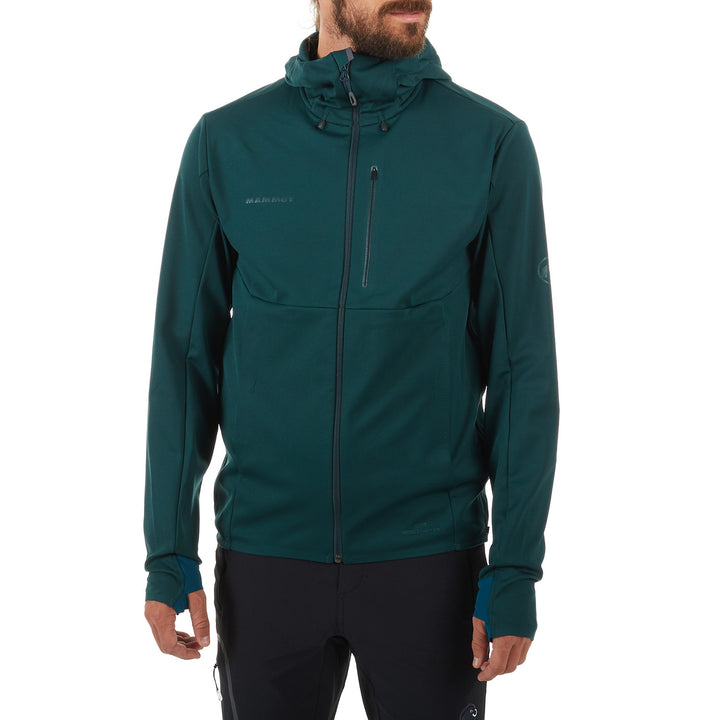 Mammut Ultimate V SO Hooded Jacket Dark Teal-Teal Melange