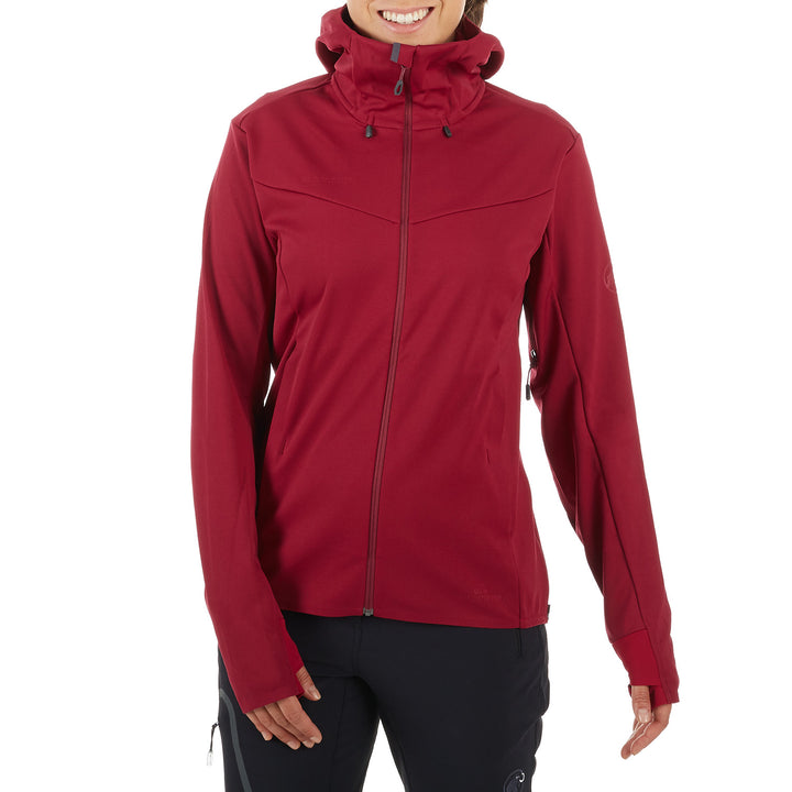 Mammut Ultimate V SO Hooded Jacket - Women's Beet-Beet Melange