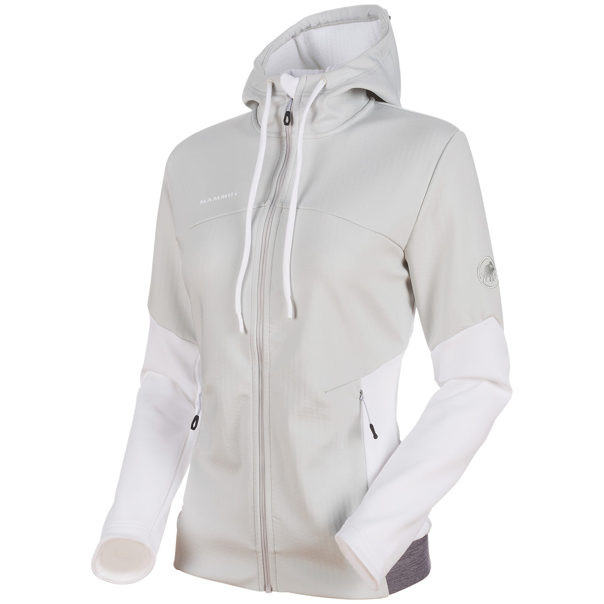 Mammut Alnasca ML Hooded Jacket - Women's Marble-White-White
