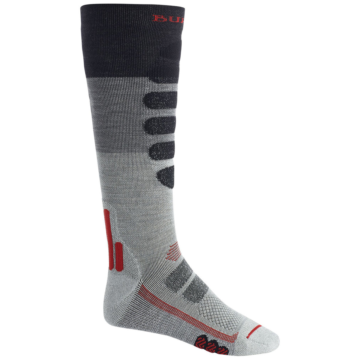 Burton Performance+ Lightweight Compression Socks Gray Heather Block