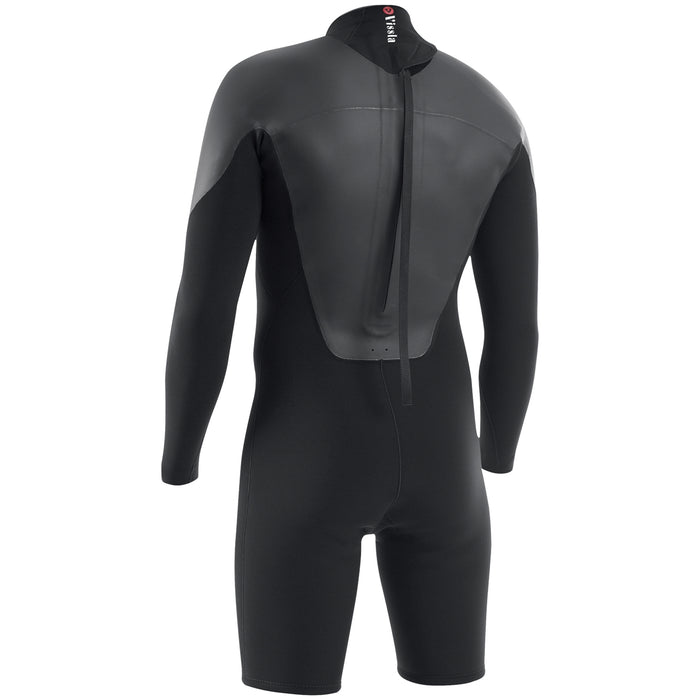 Vissla 2/2 7 Seas Back Zip Long Sleeve Springsuit Black