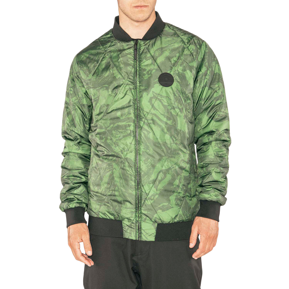 Armada Billy Bomber Jacket Forest Green Marble