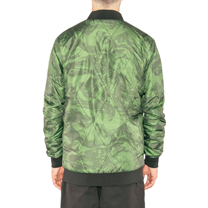 Armada Billy Bomber Jacket Forest Green Marble