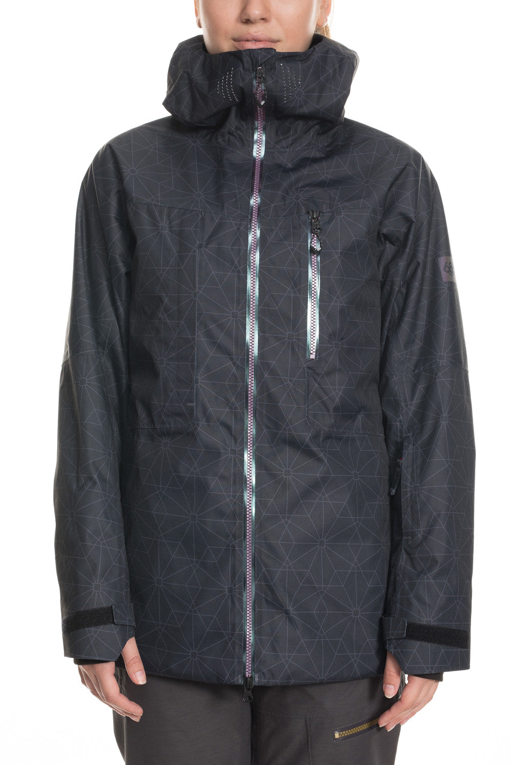 686 GLCR Cloud Down Thermagraph Jacket - Women's Black Outline