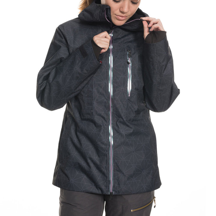 686 GLCR Cloud Down Thermagraph Jacket - Women's Black Outline