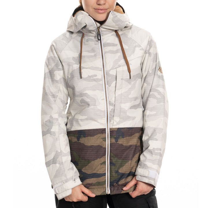 686 Athena Insulated Jacket - Women's White Camo Colorblock