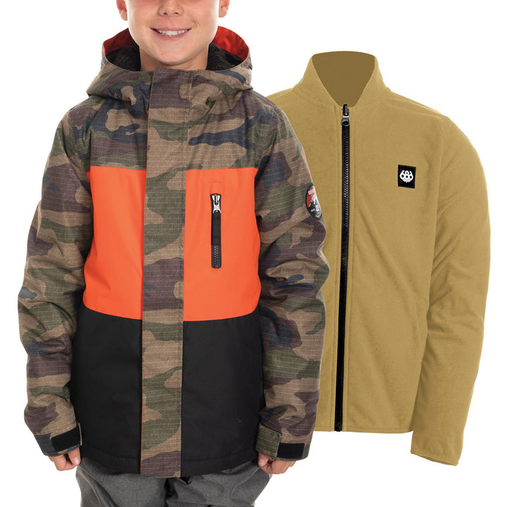 686 Smarty 3-in-1 Insulated Jacket - Big Boys' Dark Camo Colorblock