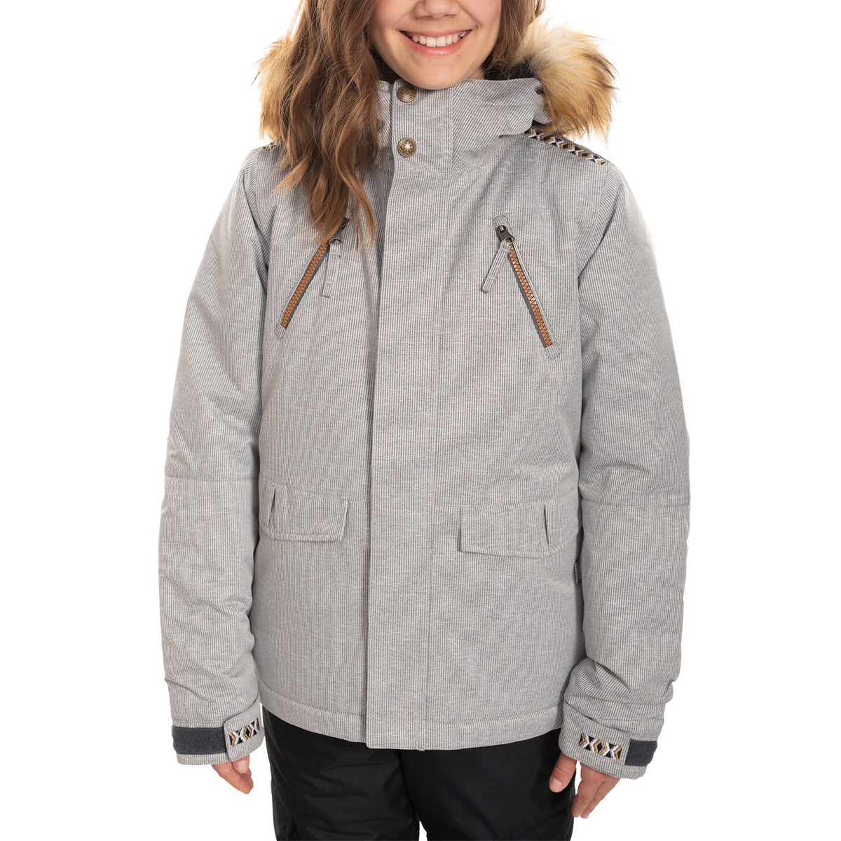 686 Ceremony Insulated Jacket - Big Girls' Stripe Texture