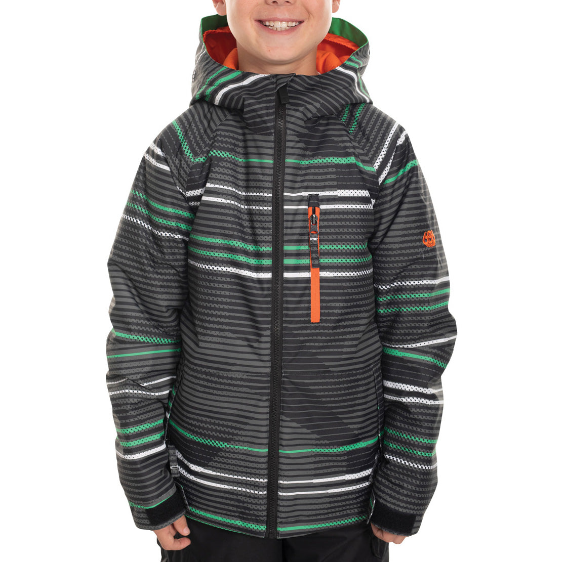 686 Jinx Insulated Jacket - Big Boys' Black Stripe
