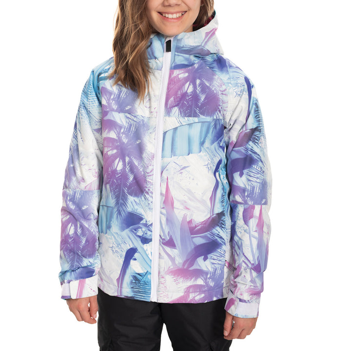 686 Speckle Insulated Jacket - Big Girls' Lagoon Ombre Palm