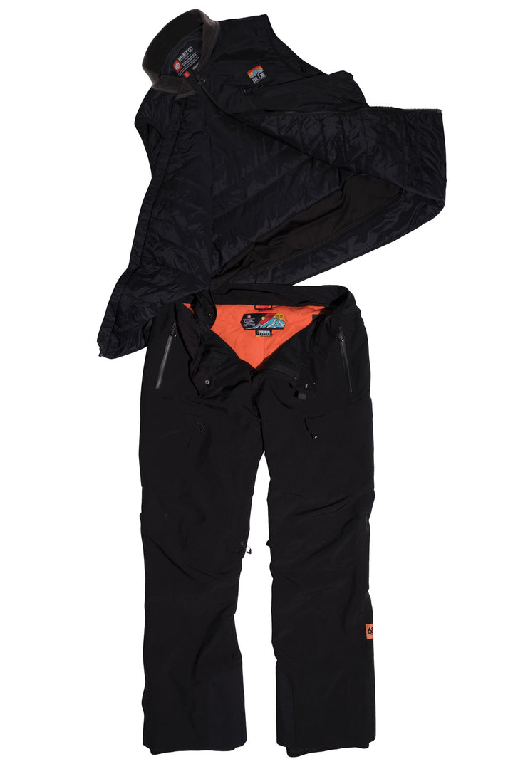 686 Coal Smarty 3-in-1 Thermagraph Vest Bibs Black