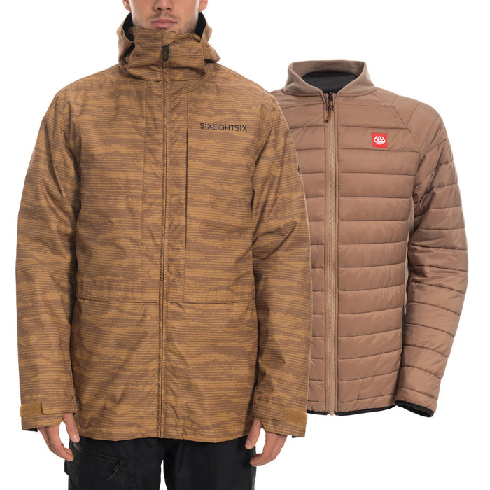 686 SMARTY 3-in-1 Form Jacket Golden Brown Landscape