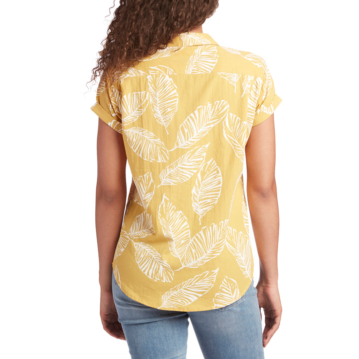 Bridge & Burn Innes Shirt - Women's Gold Frond Print