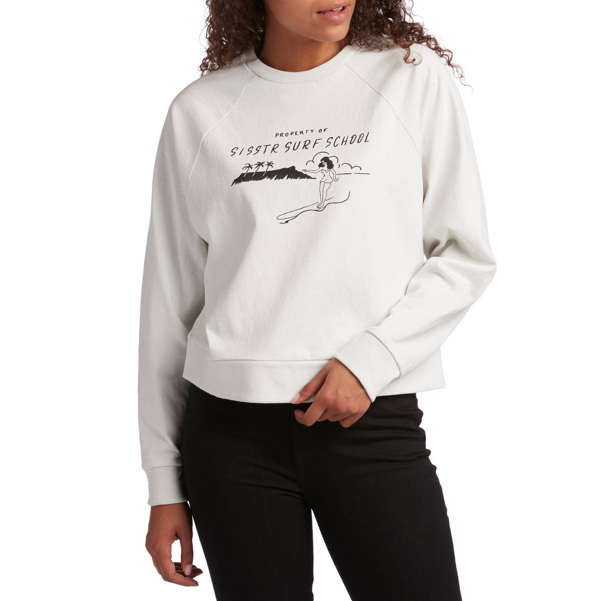 Sisstrevolution Surf School Pullover - Women's Vintage White