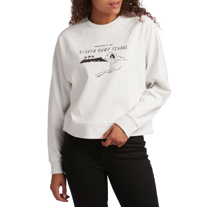 Sisstrevolution Surf School Pullover - Women's Vintage White