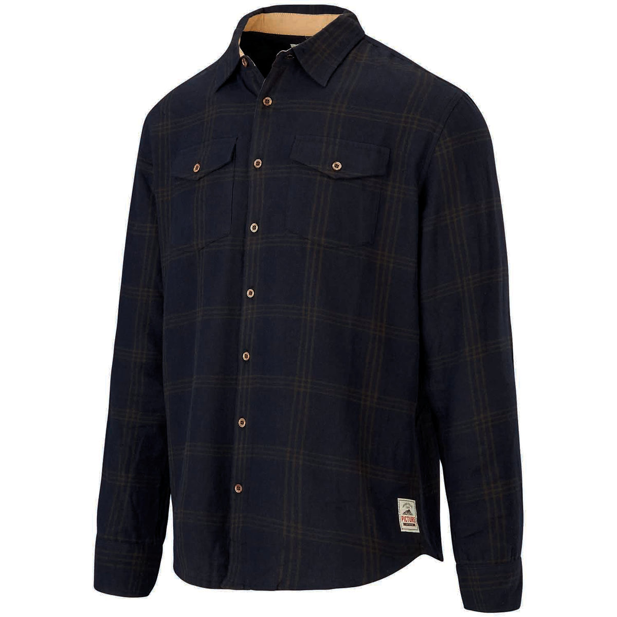 Picture Organic Hillsboro Long-Sleeve Shirt Flanel Dark Blue