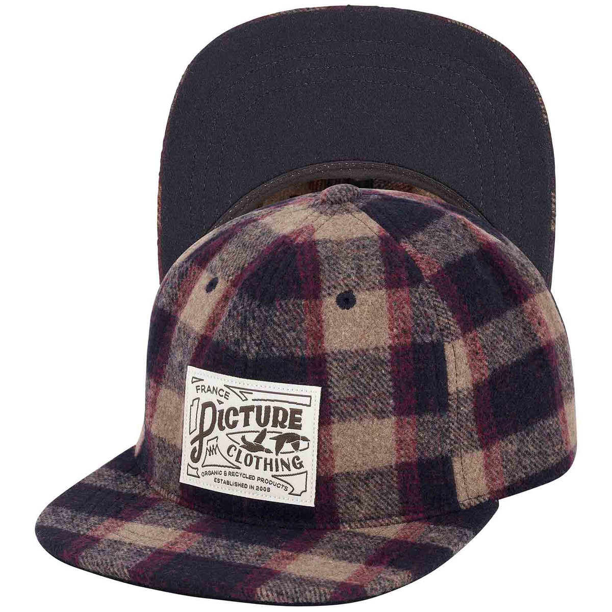 Picture Organic Pennington Soft Cap Plaid Dark Blue