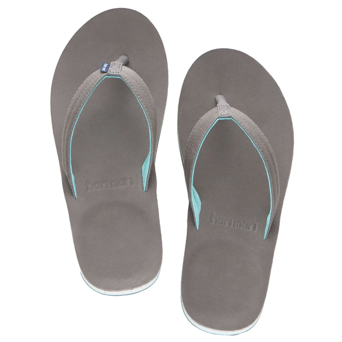Hari Mari Lakes Flip Flops - Women's Dark Grey/Mint